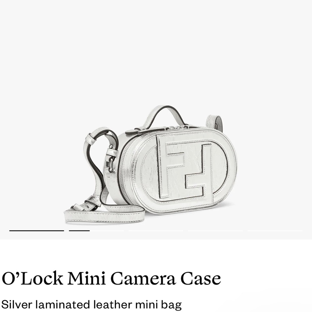 Fendi OLock Mini Camera Case in Silver